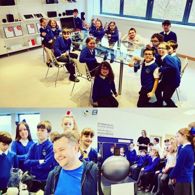 Today we hosted 20 9 year old kids from our local primary school as part of their Enterprise topic. We discussed design, product development, manufacturing and all the many different roles required to run a business. Their enthusiasm was off-the-scale. Great for everyone here to have witnessed these happy, positive little people at close hand. We got as much out of the visit as they did. #underbankprimary #enterprise #futureleaders